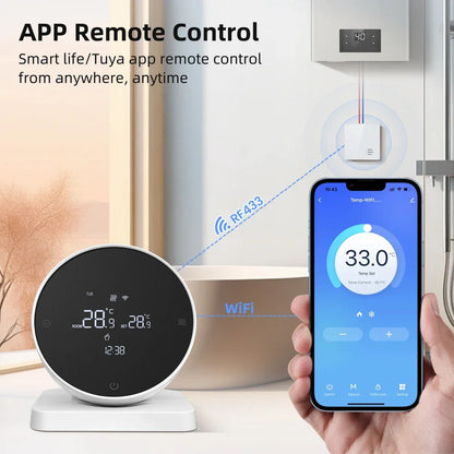 Smart2025 Edition Thermostat WiFi Temperature Controller for Water and Gas Boilers Two Piece Voice Assistant Compatible Fall