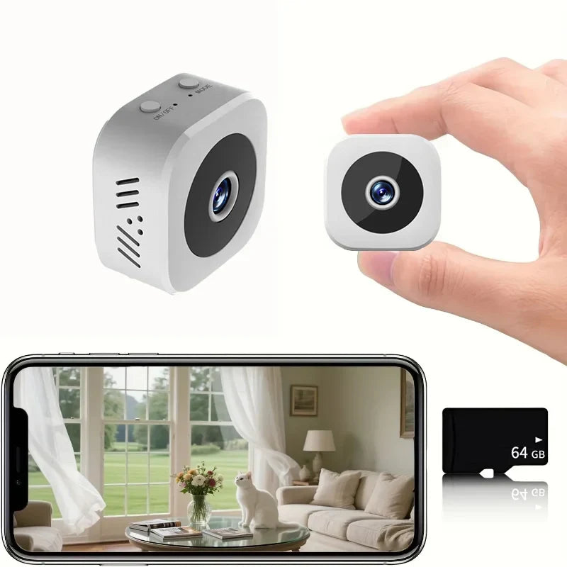 Mini2025 Edition Security Camera Cordless WiFi Surveillance Two Way Audio Motion Detection Infrared Night Vision 1080P Fall