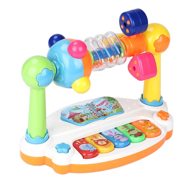 Piano Baby Toys Kids Rotating Keyboard With Light Sound