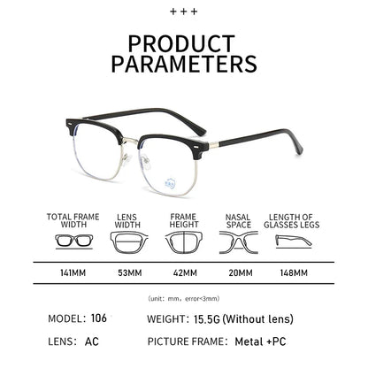 Light Blue Blocking Glasses Photochromic Rectangle Eyewear For Office And Computer Use Fall 2026 TikTok Viral Gift
