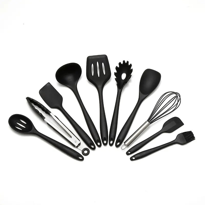 10 PCS Silicone Cookware Kit Kitchen Tools Nonstick Baking Utensils