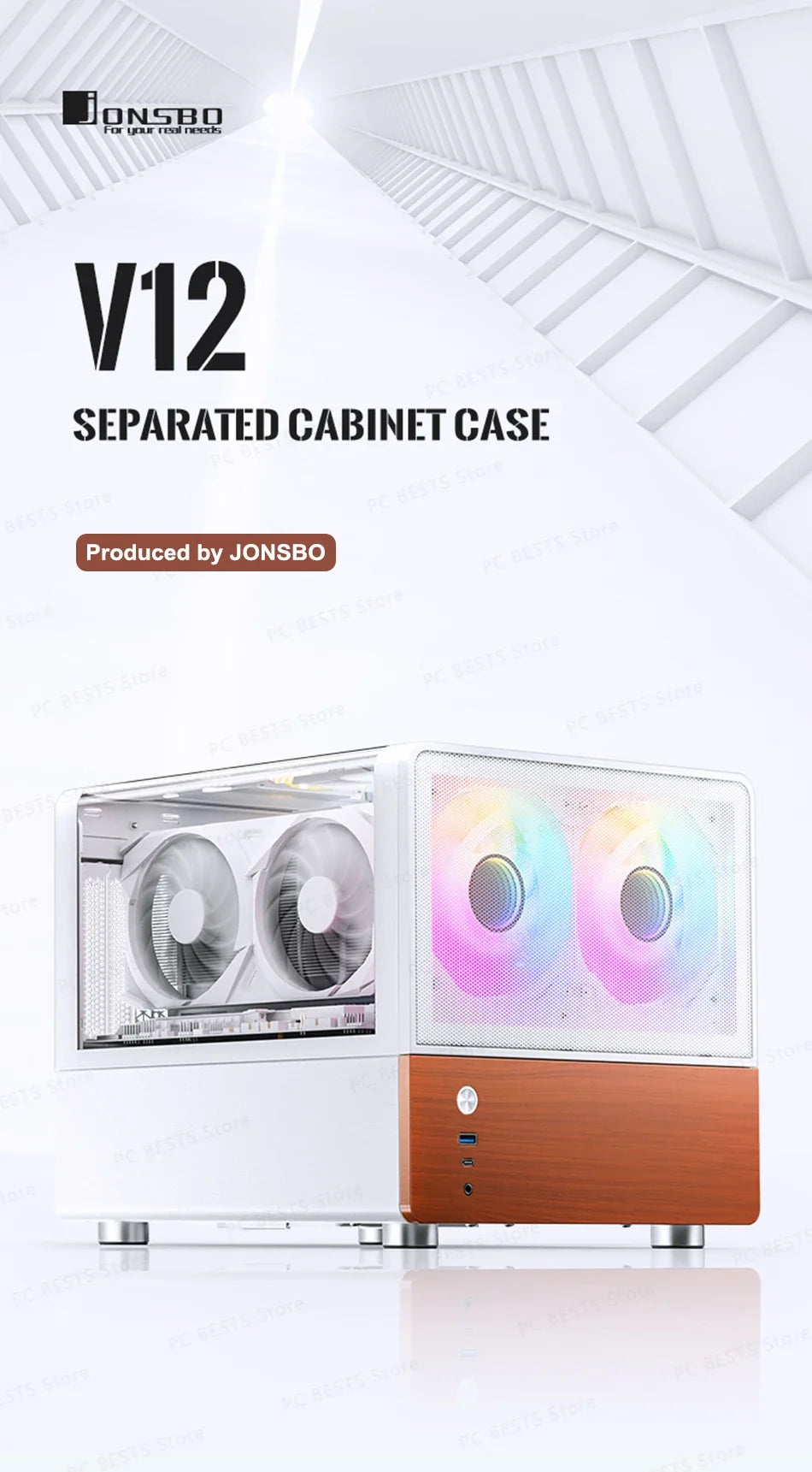 Mini ITX MicroATX PC Case Sea View Glass Travel-Friendly Gaming