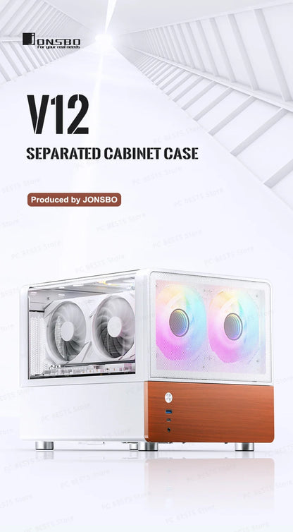 Mini ITX MicroATX PC Case Sea View Glass Travel-Friendly Gaming
