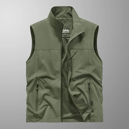 Water-Resistant Multi-Use Mens Vest - Sleeveless Polyester