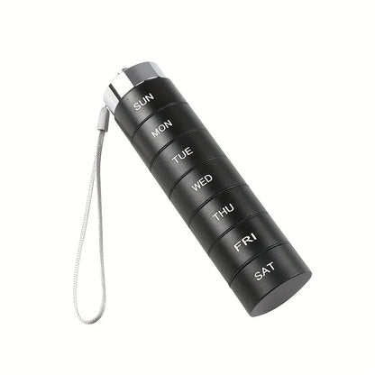 Water-Resistant, Stackable, Summer Travel 2026 – Pill Organizer Metal Travel Pill Box Kit