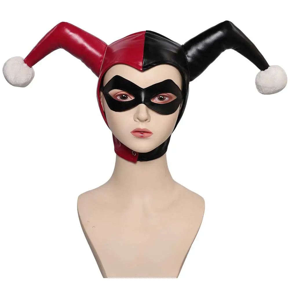 Cosplay2025 Edition Mask Jester Hat Faux Leather Halloween