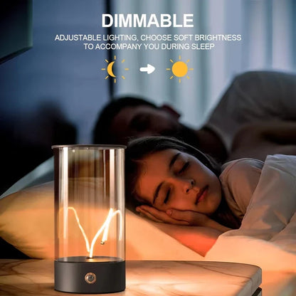 Cordless LED Table Lamp - Battery-Powered Magnetic Design, Touch Sensor, Dimmable for Bedroom