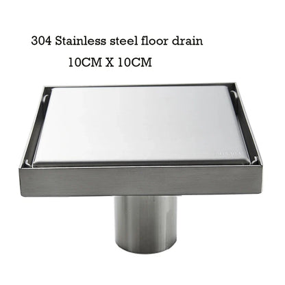 Floor Drain Invisible Square Shower Drain Anti Odor Stainless Steel Simple Clean 2026 Household Renovation Trend