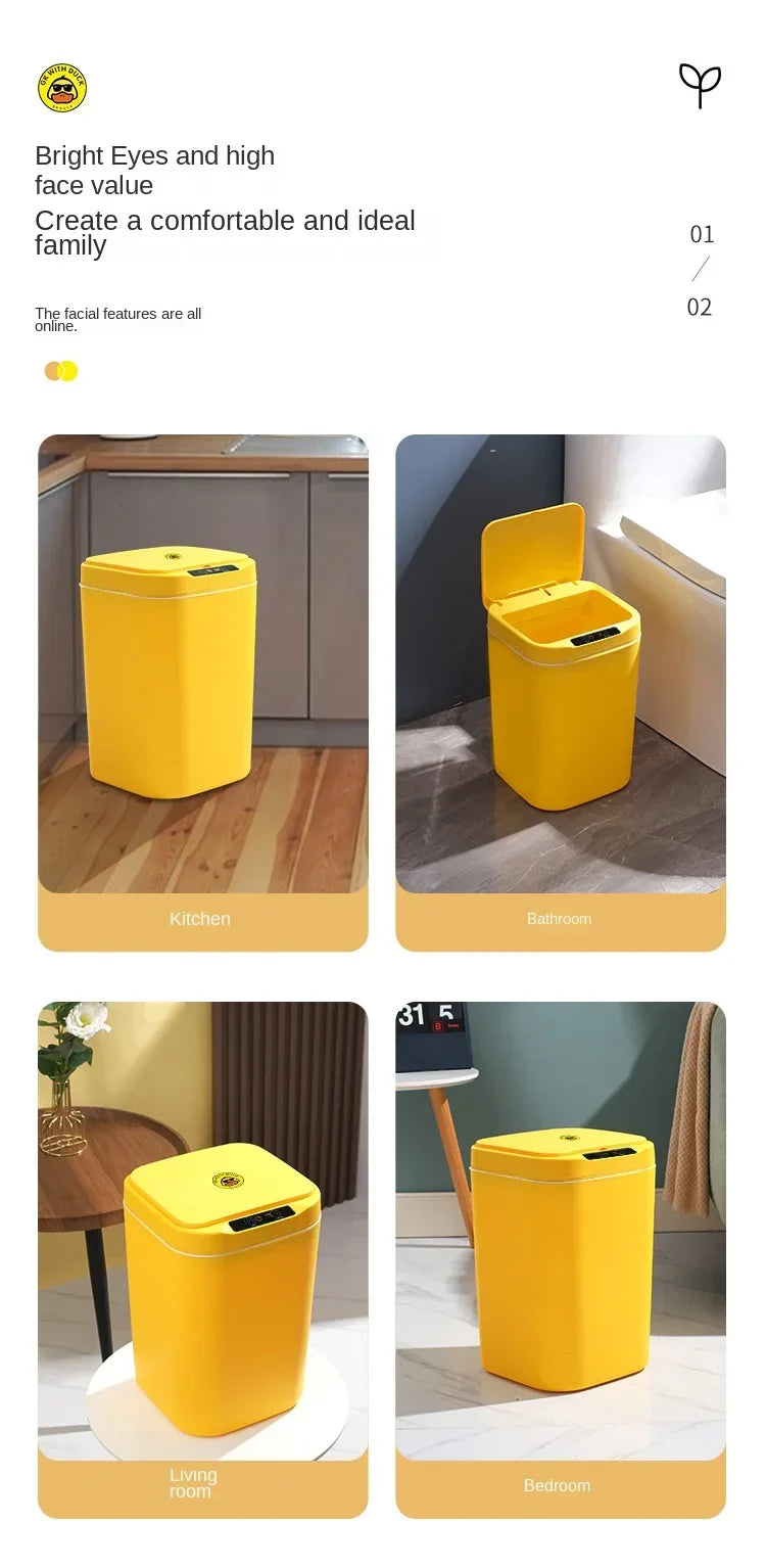 Sensor Trash Can Automatic Waste Bin Household 2025 Hands Free