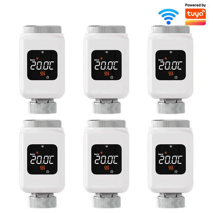App Control and Voice Assist, Alexa and Google Household 4-Pack Fall 2025 – Smart WiFi Thermostatic Radiator Valve