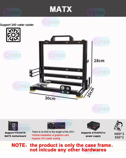 Frame Open ATX PC Case Rack Modular Water Air Cooling