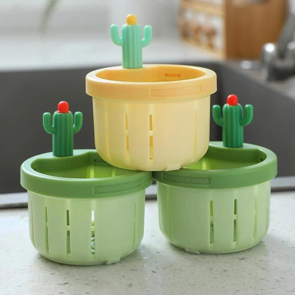 Sink Kitchen Drain Strainer With Handle Cactus Design ABS Plastic Waste Filter Eco Friendly 2026 Gift