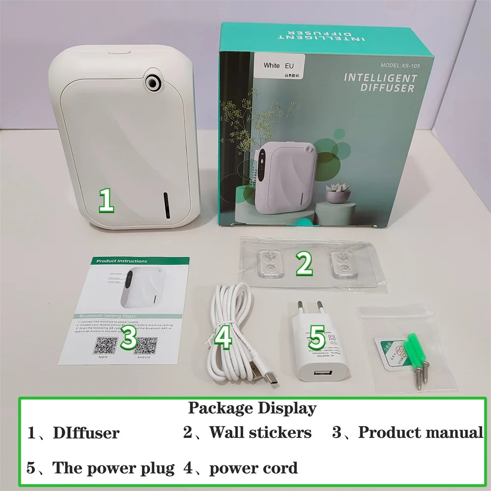 Aroma Diffuser Bluetooth App Control Wall Mount Scent Machine 200m3 Coverage Halloween 2025 Quiet Household Fragrance