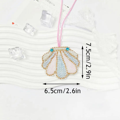 Tree Coconut Sequin Patch Keyring Bag Pendant Handmade