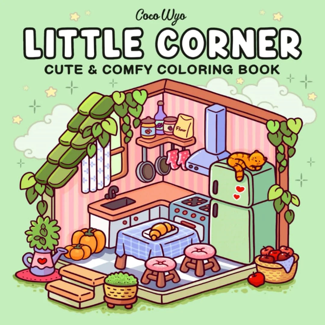 Coloring Adult Book Cute Hygge Creatures Calming Relaxation Fall 2025 Mindfulness Gift