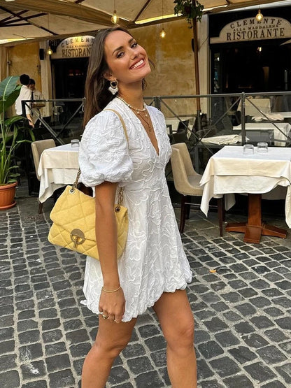 Elegant White Dress for Women with Exquisite Detailing - Versatile Summer Formal Dress for Casual and Special Occasions-4