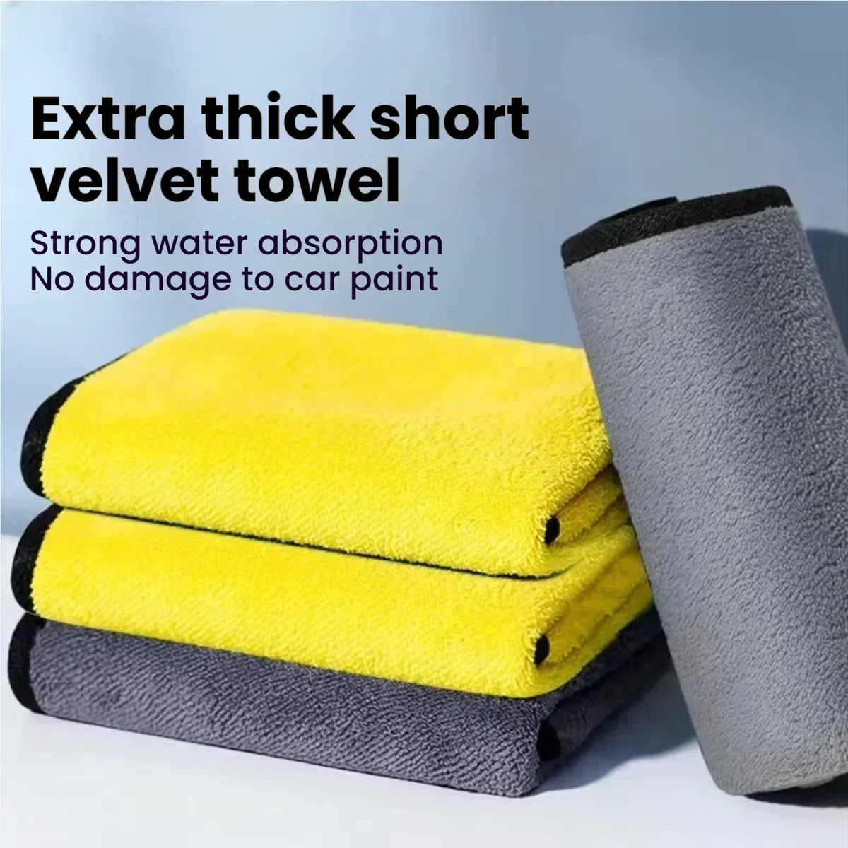 Car Microfiber Towels Double Layer Detailing Cloth Fall 2025 Plush Highly Absorbent Drying Towel