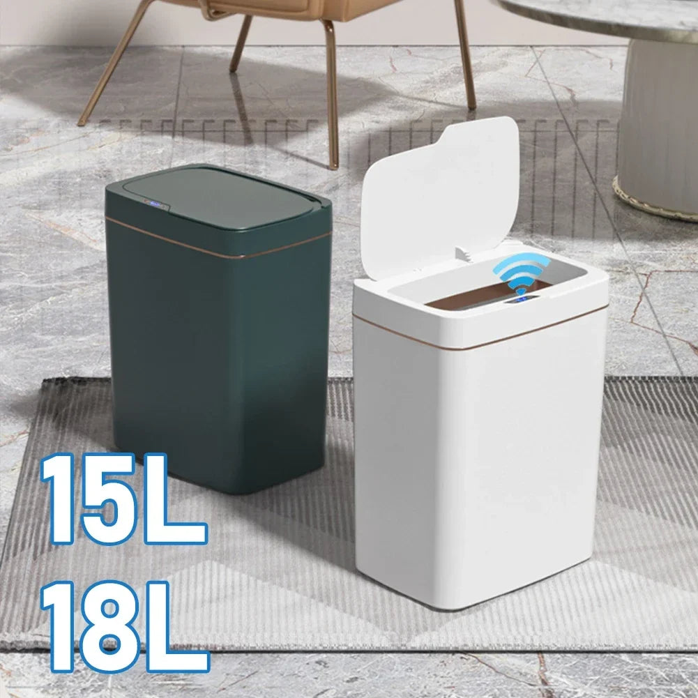 Smart Sensor Trash Can 15L 18L Touchless Quiet Water-Resistant