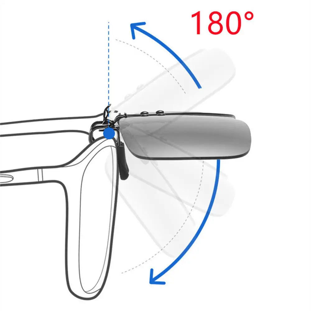 Clip-On2026 Edition Sunglasses Polarized UV400 Night Vision Driving Glasses Square Clip-Ons Anti-Glare Vintage Style