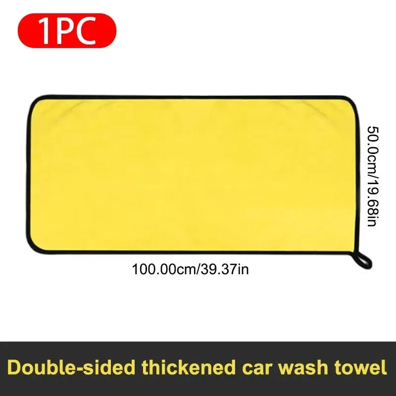 Car Microfiber Towels Double Layer Detailing Cloth Fall 2025 Plush Highly Absorbent Drying Towel