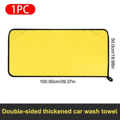 Car Microfiber Towels Double Layer Detailing Cloth Fall 2025 Plush Highly Absorbent Drying Towel
