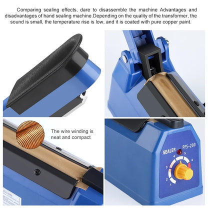 Heat Sealer 8 Inch Hand-Held Impulse Bag Sealer Travel-Friendly Packaging Device Fall 2025 Airtight Food Storage