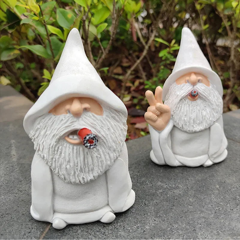 Garden Funny Gnome Statue - Hand Painted Resin Outdoor Ornament, Fall 2026 Yard Decor Gag Gift