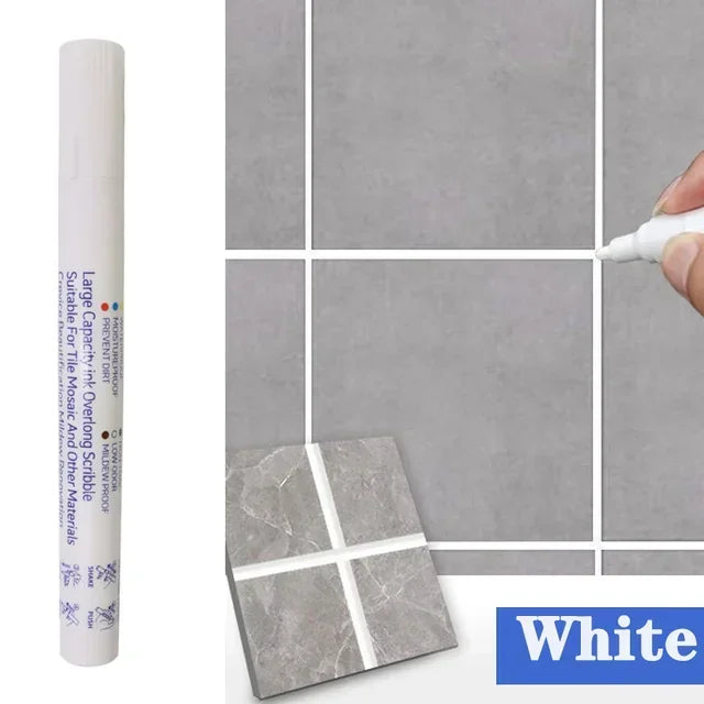 Water-Resistant Grout Pen Tile Marker Permanent Seam Repair Bathroom Kitchen Floor Wall
