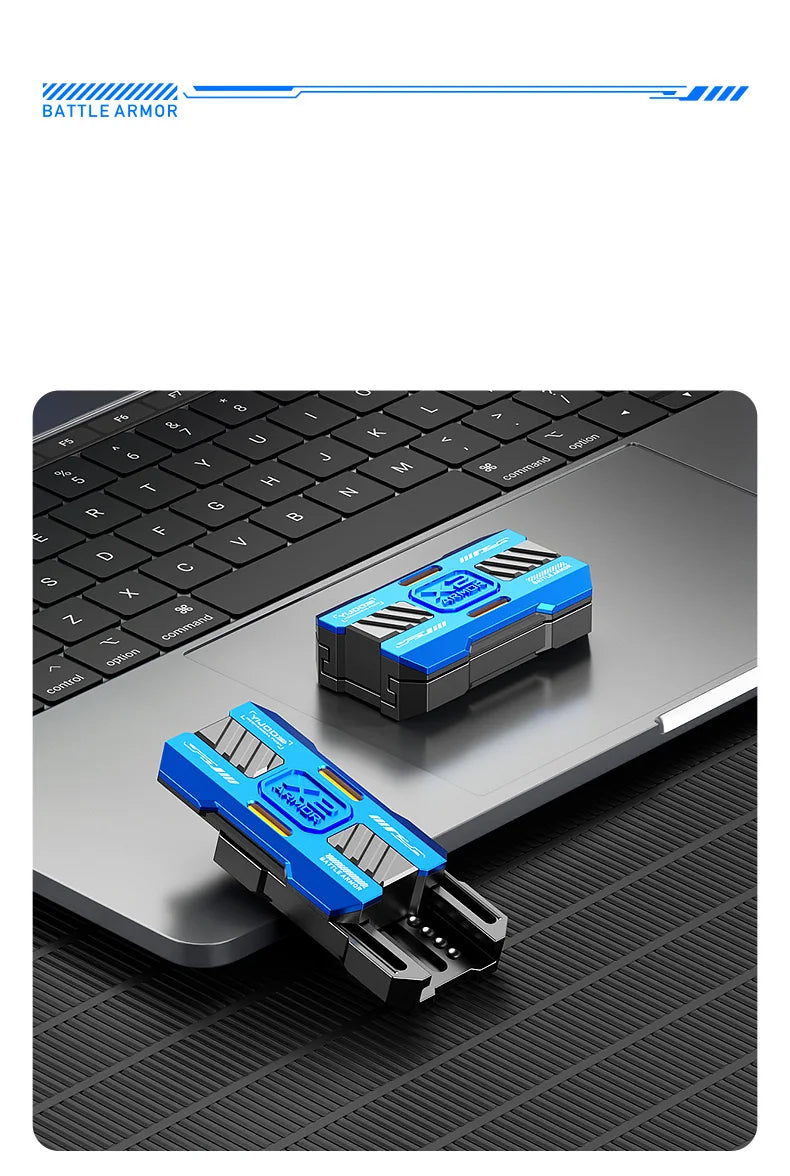 Push Luminous Slider Metal Fidget Toy EDC Stress Relief