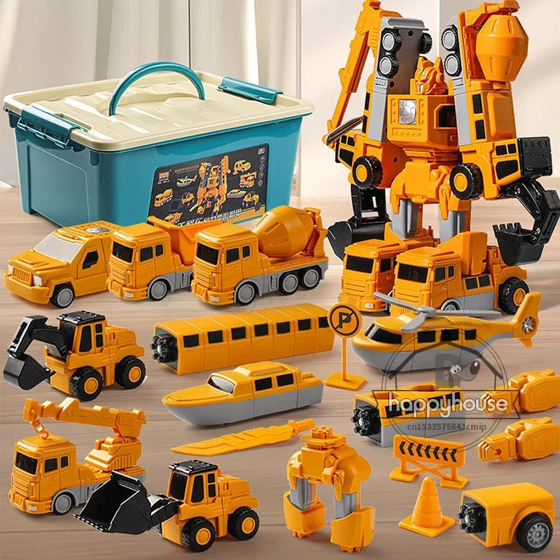 Magnetic Building Blocks Kit - Transforming Robot Car Toy for Toddlers, STEM Learning Toy, Fall 2025 Gift Idea