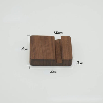 Universal Solid Wood Desk Stand Holder for Mobile Phones & Tablets - Household Accessories