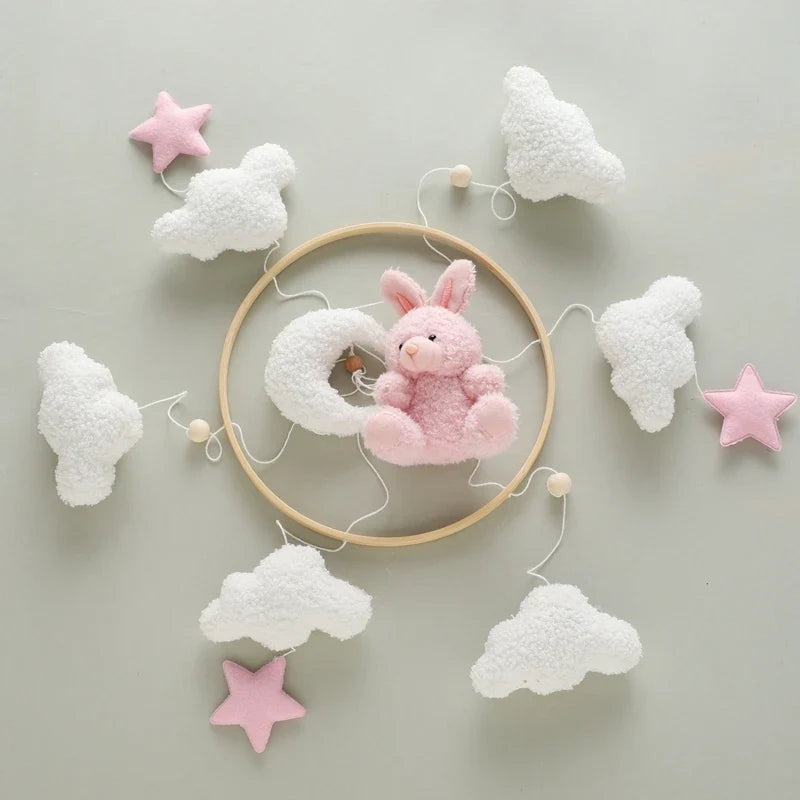 Crib Baby Mobile Wooden Nursery Newborn Sensory Toys