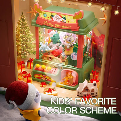 Christmas Doll Claw Machine Top-Grade Kit C - Coin Operated Fun Toy for Kids, Festive Gift Idea