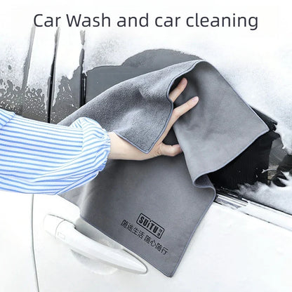 Car2025 Edition Wash Towel Coral Velvet Microfiber Cleaning Cloth 35x75cm Thickened Plush High Absorbent Fall