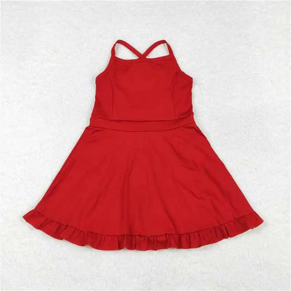 knee-length, cotton-elastane, casual wear for active play – Plush girls' knit dress