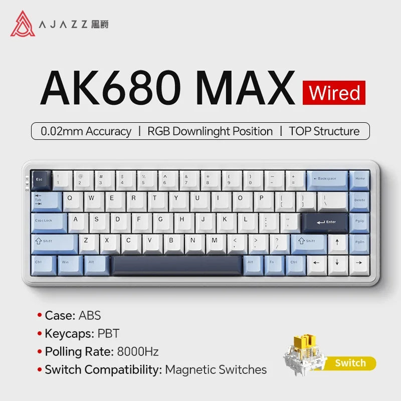 Mechanical Keyboard Sixty Mini Cordless ARGB Magnetic Hall