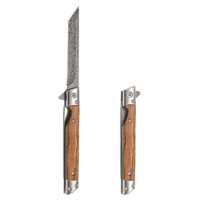 Outdoor Camping Multi-Use EDC 2026 – Damascus Pattern Folding Pocket Knife Stainless Steel