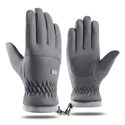 Winter Gloves Grey Thermal Ski Gloves Winter Essentials 2026 Touchscreen Compatible Windproof Water-Resistant Anti Slip