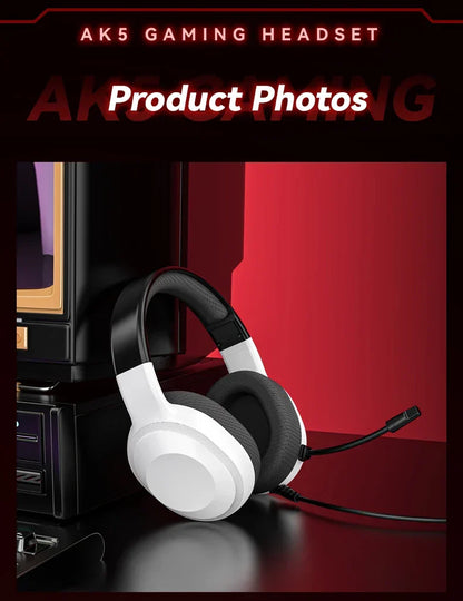 Gaming Headset Wired Light With Omnidirectional Mic