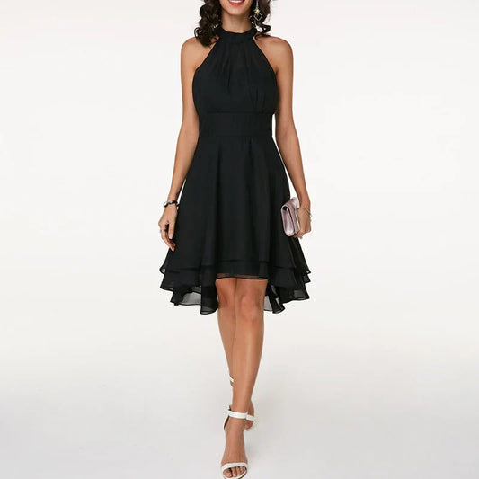 Elegant Women's Ruffled Dress for Summer and Formal Occasions - Lightweight and Comfortable-1