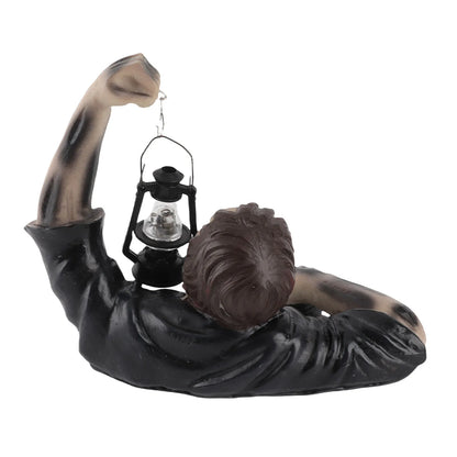 Garden Zombie Statue With LED Lantern Outdoor Horror Decor For Yard Patio Lawn Halloween 2026 Gift