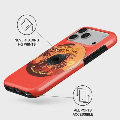 Ocean Tropical Double-Layer iPhone Case - PC TPU Cartoon Design Washable Cover for iPhone 11 to 17