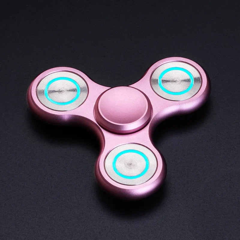 Spinner Fidget Luminous Metal Triangle EDC Desk Focus Toy