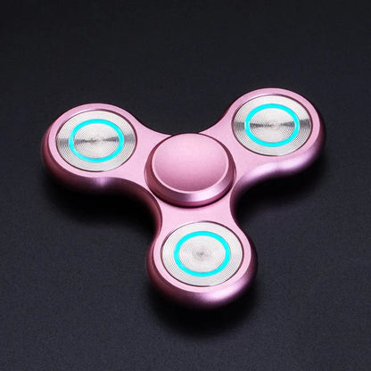Spinner Fidget Luminous Metal Triangle EDC Desk Focus Toy