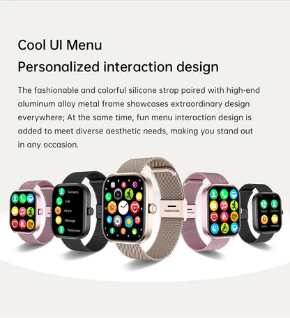 Health 2025 Smartwatch BP+ECG+HRV+BG Monitor with SpO2, Heart Rate, Sleep & Fitness Tracking