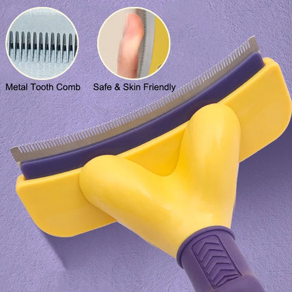 Stainless Steel Pet Grooming Brush - Anti-Lice Comb for Dogs & Cats, Hair Maintenance Supplies