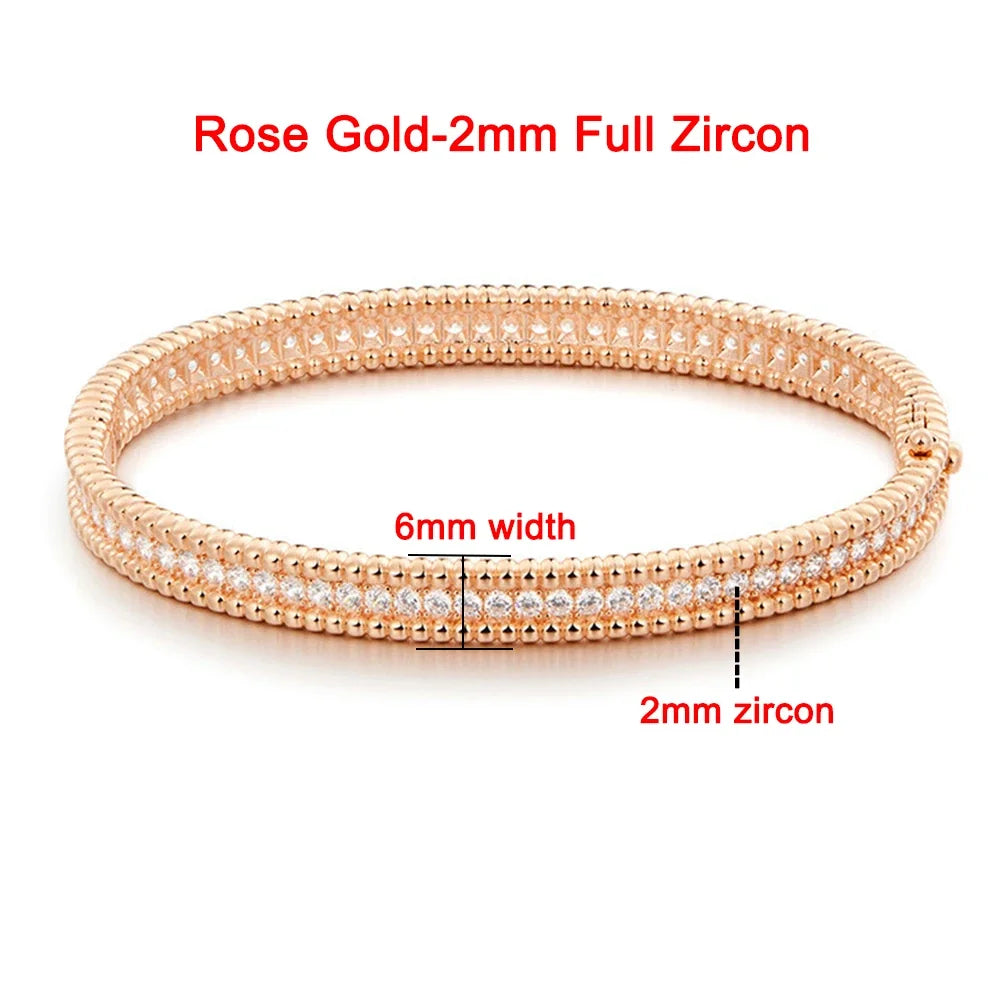 2mm Moissanite Bracelet 18K Gold Plated Tennis Bangle