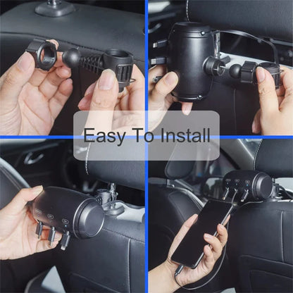 3 In 1 Fast Charging Station For Phones And Tablets, Summer Road Trip 2026 – Car Charger With Retractable Cord