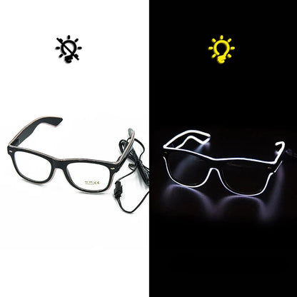 Glasses Led Neon Party Flashing Glasses - Glow Sunglasses for Festivals, Bar, Nightclub, Novelty Gift, Bright Light Supplies