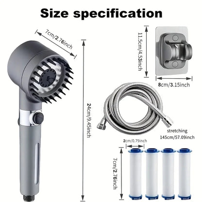 Multi Spray Modes, Built-In Filter On Off Switch, Fall 2026 Household Upgrade – Shower Head With Filter Hand-Held Turbocharger